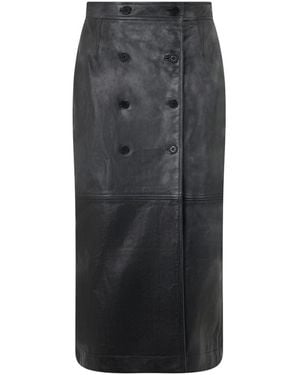 Alberta Ferretti Leather Skirts - Grey