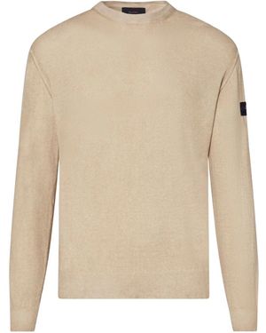 Peuterey Crew-Neck Tricot Sweater - Naturel