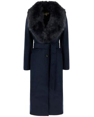 Michael Kors Belted Coats - Blue