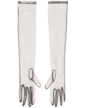 Philosophy Di Lorenzo Serafini Accessoires ,Zwart ,Lange Transparante Handschoenen - Wit