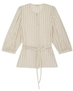Sessun Overhemden ,Georgia Blouse - Naturel
