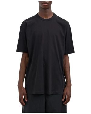 Comme des Garçons Tops ,Zwart ,Katoen Katoenen T-Shirt Met Ronde Hals