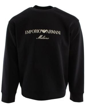 Armani Asv Double-Jersey Sweatshirt - Schwarz