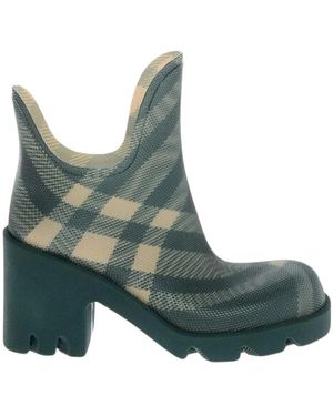 Burberry Karierte Stiefeletten - Grün