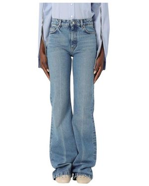 Stella McCartney Nachhaltige Wide Leg Baumwolljeans - Blau