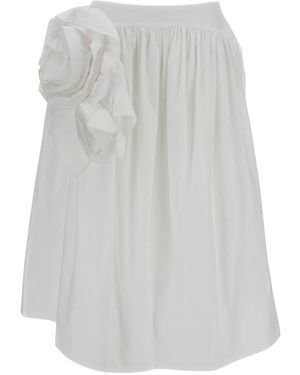 Simone Rocha Rokken ,Wit ,Katoen Basque Rok - Grijs