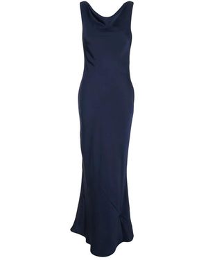 Plain Lange Jurk - Blauw