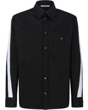 Givenchy Baumwoll-Overshirt Mit Kontrast-Seitenbahnen - Schwarz