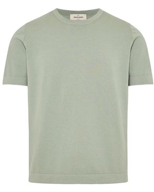 Gran Sasso Italienisches Baumwoll-T-Shirt - Grün