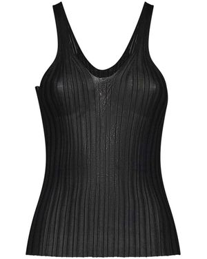 KHAITE Sleeveless Tops - Negro