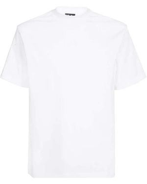 44 Label Group Besticktes Logo Baumwoll-T-Shirt - Weiß