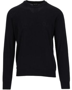 Giorgio Armani Round-Neck Knitwear - Blu