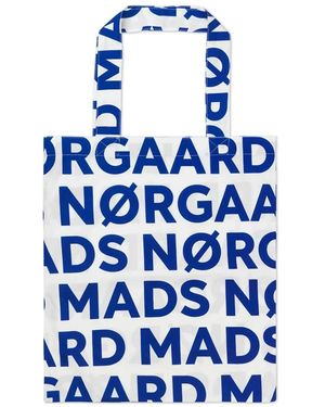 Mads Nørgaard Blaue Baumwoll-Einkaufstasche Modell 204435