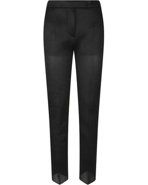 Max Mara Broeken ,Zwart ,Leer Slim-Fit Pantalon