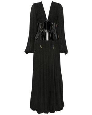 Elisabetta Franchi V-Necked Maxi Dress - Black