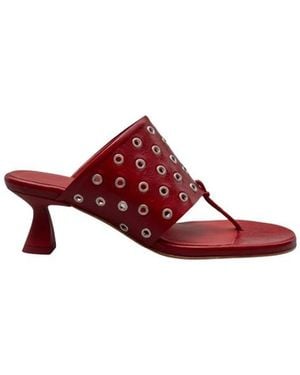 Miista Heeled Mules - Rojo