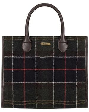 Barbour Tassen ,Veelkleurig ,Wol Barrhill Tartan Tote Bag - Zwart