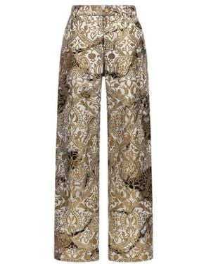 Roberto Cavalli Wide Pants - Natural