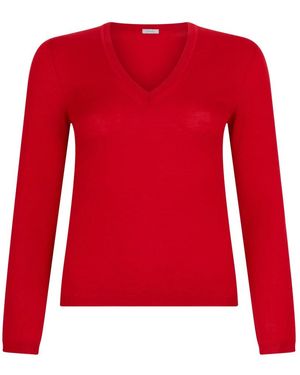 Malo V-Neck Knitwear - Rouge