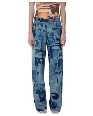 Jean Paul Gaultier Straight Fit Jeans - Blue