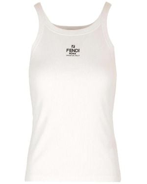 Fendi Sleeveless Tops - Blanco