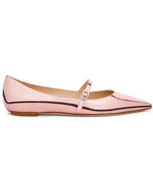 Stuart Weitzman Emilia Mary Jane Flat - Pink
