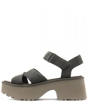 UGG Schoenen ,Bruin ,Suède New Heights Sandalette Met Enkelbandje