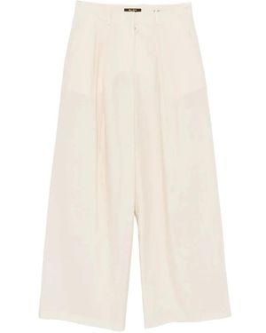 Moorer Wide Pants - Natural