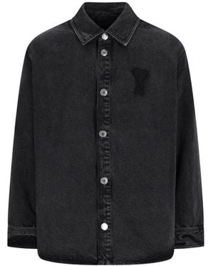 Ami Paris Denim Jackets - Nero