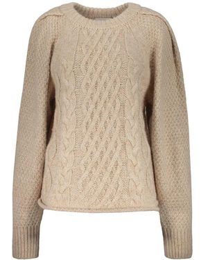 Low Classic Round-Neck Knitwear - Natural