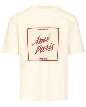 Ami Paris Heavy Cotton Jersey T-Shirt - Wit