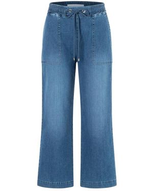 M·a·c Zomerse Denim Culotte Shorts - Blauw