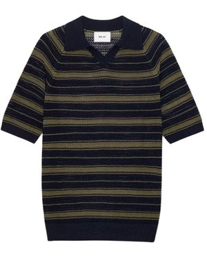 NN07 Cale V-Neck Polo - Zwart