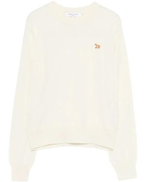 Maison Kitsuné Round-Neck Knitwear - White