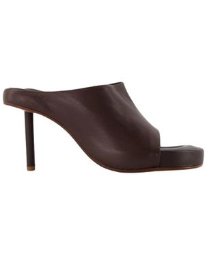Jacquemus Les Mules Argilla Leather Sandal - Brown