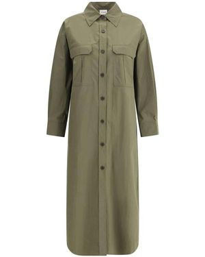 P.A.R.O.S.H. Elegante Vestido Largo Con Diseño De Bolsillos, Mujer, Talla - Verde