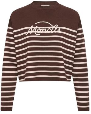 Moncler Round-Neck Knitwear - Marrón