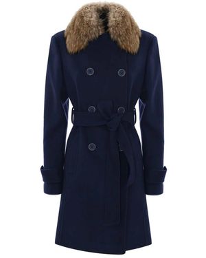 Kocca Coat Ecrufur - Blauw