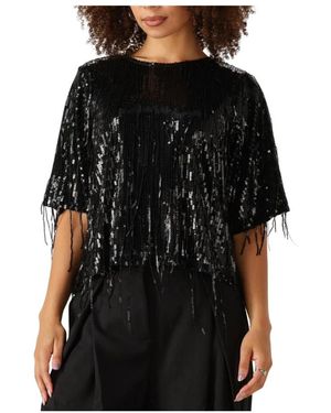 Moves Overhemden ,Zwart ,Wol Elegante Zwarte Blouse Voor Vrouwen