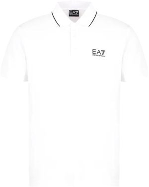 EA7 Tops ,Wit ,Katoen Polo Shirt