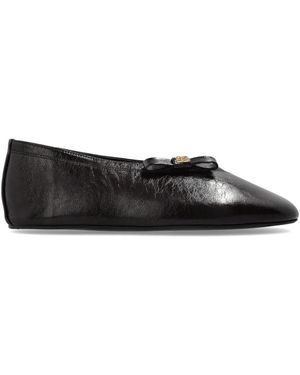 Ganni Ballerina's Van Eco-Leer - Zwart