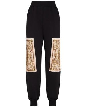 Philipp Plein Broeken ,Zwart ,Katoen New Baroque Joggers