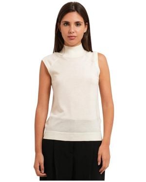 BOSS Tops ,Wol Mouwloze Coltrui-Trui - Wit