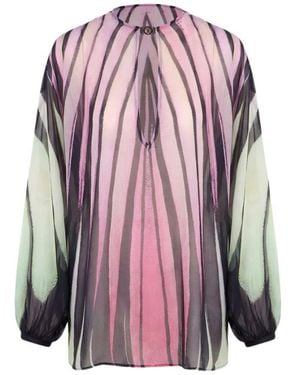 Roberto Cavalli Overhemden ,Veelkleurig ,Beachwear - Roze