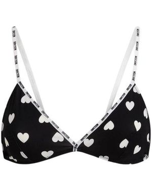 Moschino Ondergoed ,Zwart ,Geprinte Microfiber Bh