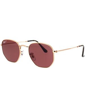 Ray-Ban Hexagonale polarisierte sonnenbrille - Rot