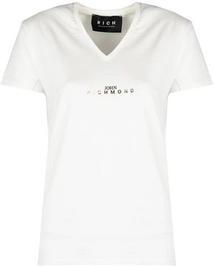 John Richmond Tops ,Wit ,Katoen Hwp 25045Ts P8