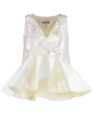 Ganni Sleeveless Tops - Blanco