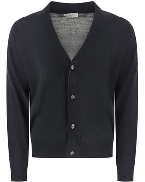 Lardini V-Ausschnitt-Cardigan - Blau