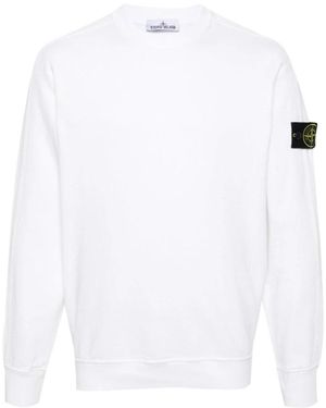 Stone Island Hoodies & Sweatvesten ,Wit ,Witte Sweatshirt Ss 24 Herenmode